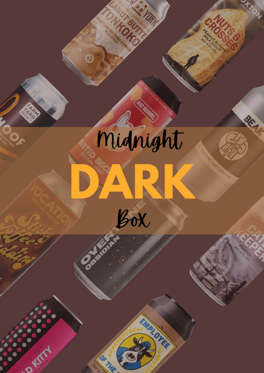 Dark craft beer box. Stout